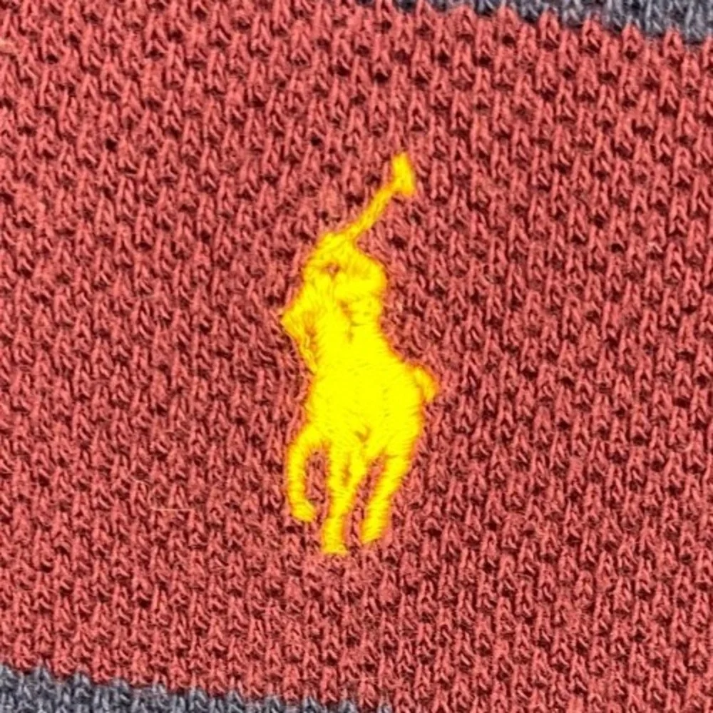VTG Polo Ralph Lauren Men's Short Sleeve Polo Shirt 2XLT Tall‎ Maroon Striped